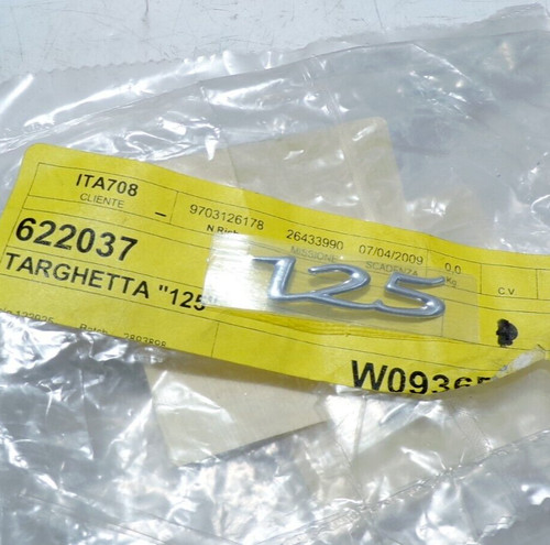 Targhetta 125 per - per, piaggio